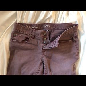 Loft purple straight leg pants